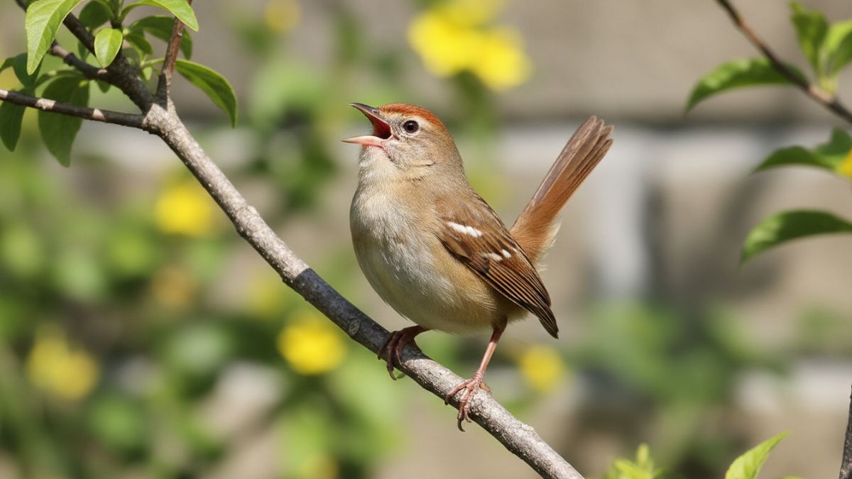 Tampilan seluruh badan Ciblek memperlihatkan dua garis sayap putih yang khas