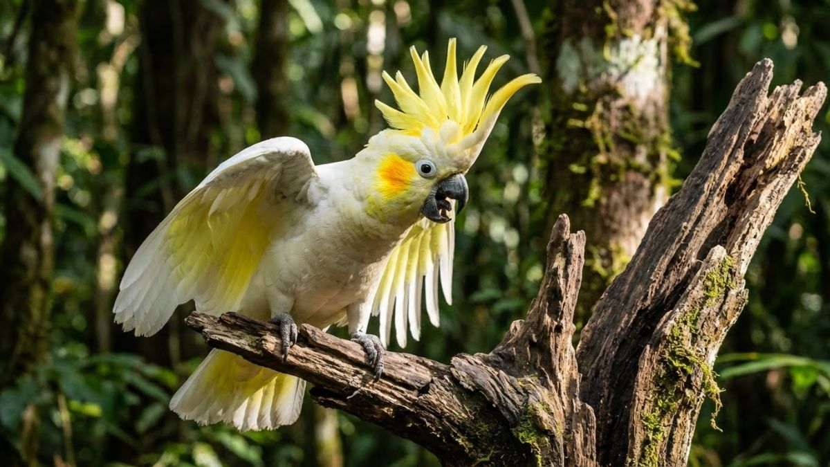 Kakatua sulphurea full body