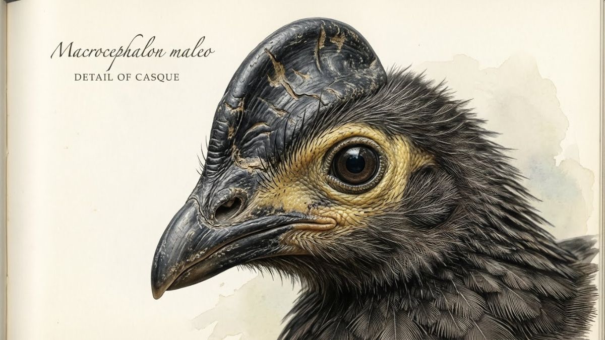 Kepala Maleo dengan casque