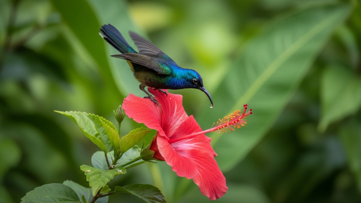 Sogon menghisap bunga pisang
